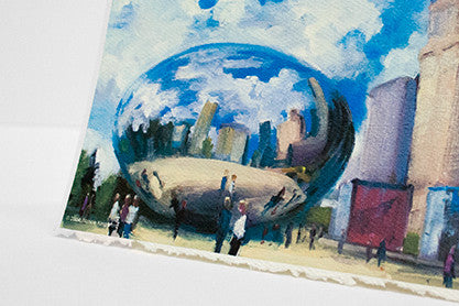 "Cloud Gate" Greeting Card of Millenium Park