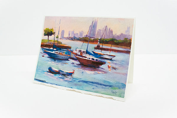“Harbor At Montrose” – Greeting Cards