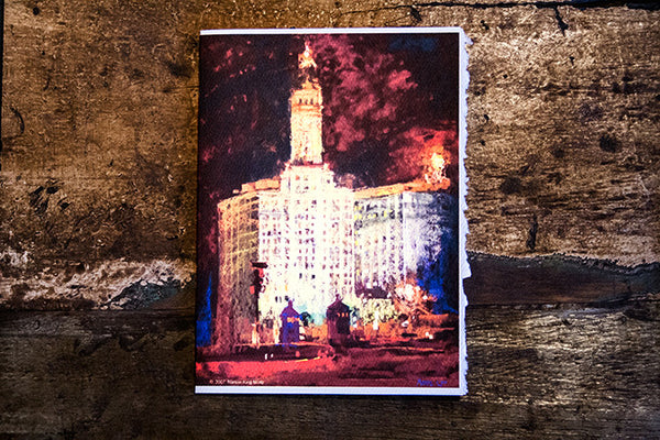 “Nite Lite” -Chicago Water Tower – Greeting Card