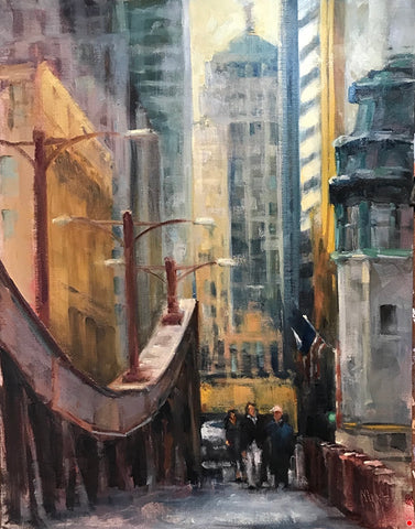 "LaSalle at Wacker" Giclee Print