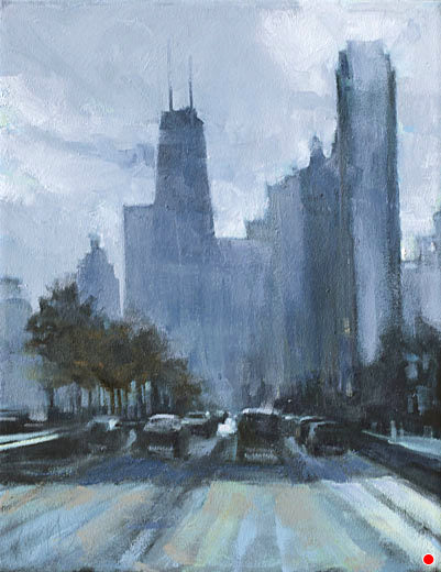 "The Drive in Blue" Giclée Print